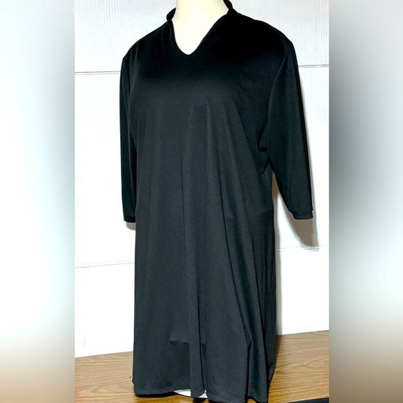 Susan Graver 3X black all occasion dress. Add bling for festive holidays. - Picture 1 of 7